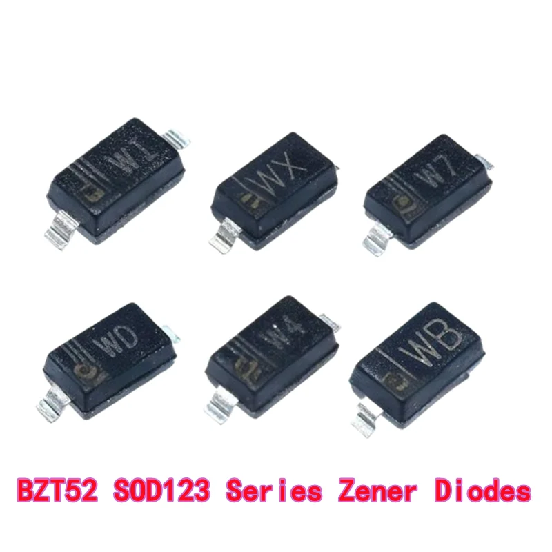 10PCS BZT52C10/12/15/18/20/22/24/27/30V Diodi Zener SMD SOD 123/1206 BZT52C9V1 WE BZT52C10V WF BZT52C11V WG BZT52C12V WH