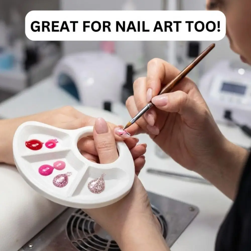 Mini 3D Printed Thumb Paint Palette Lightweight Easy Clean Paint Tray Portable Color Palette Oil Paint