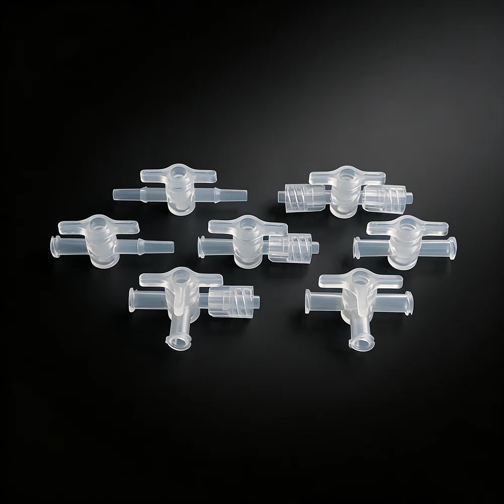 10PCS PP 2-Way 3-Way Stopcock Valve Lab Chemical Equipment And Supplies PP Fittings