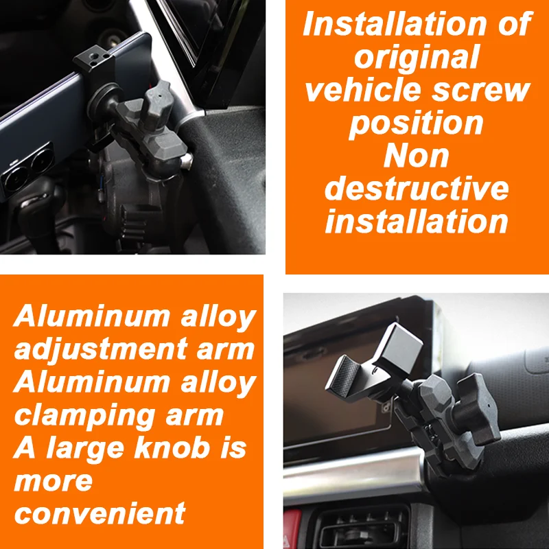 Alloy Auto Mount Mobile Phone Holder Cell Stand Decorative Cover Trim Fit for Suzuki Jimny 2019-2025Interior Accessories - view 4