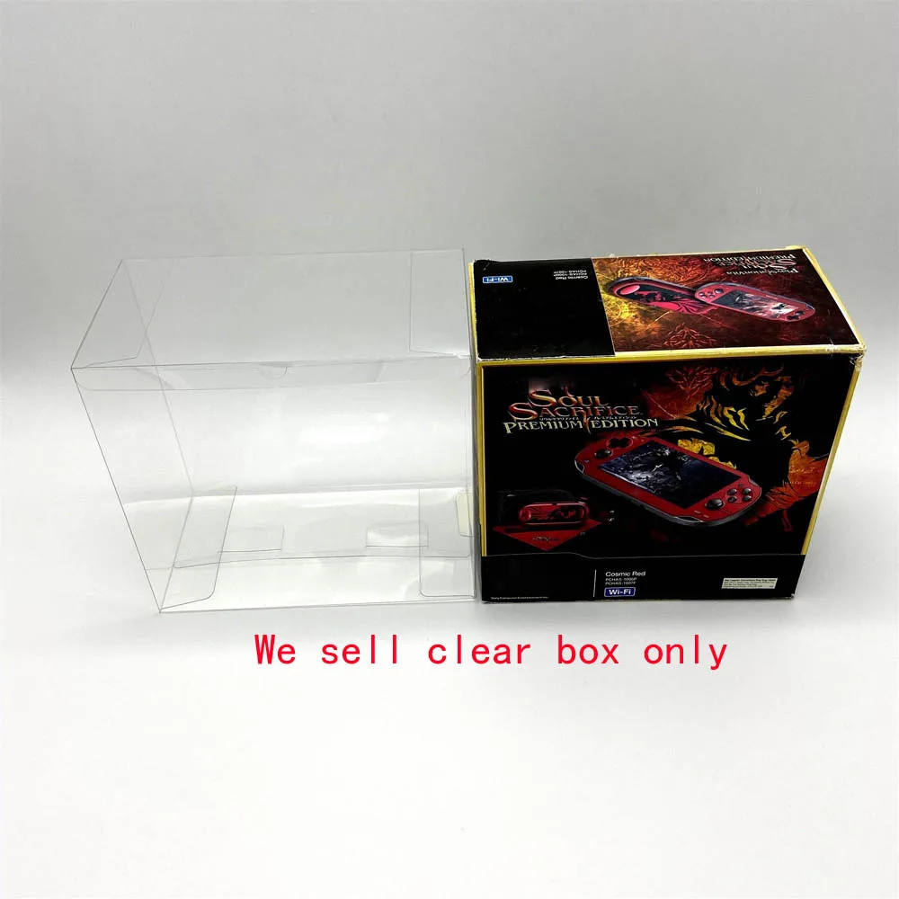 100PCS clear PET cover For PSV1000  For PS VITA 1000 soul sacrifice game Japan Hk limited version console  display box case