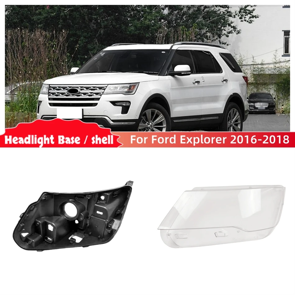 For Ford Explorer 2016 2017 2018 Car Accessories Base Head Lamp Shell Headlamp Base Fixing Bracket Headlight Lights Glass
