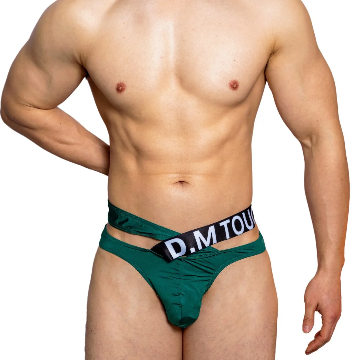 

D.M Gay Low Waist Men's Thong Sexy G-String Seduction Erotic Panties Temptation Sissy T-Pants Underwear Personality Soft Briefs