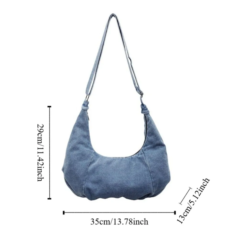 أزياء خمر الدنيم حقيبة كتف سعة كبيرة عبر الجسم المتشرد حقيبة رافعة سستة تنوعا حقيبة يد حقيبة يد