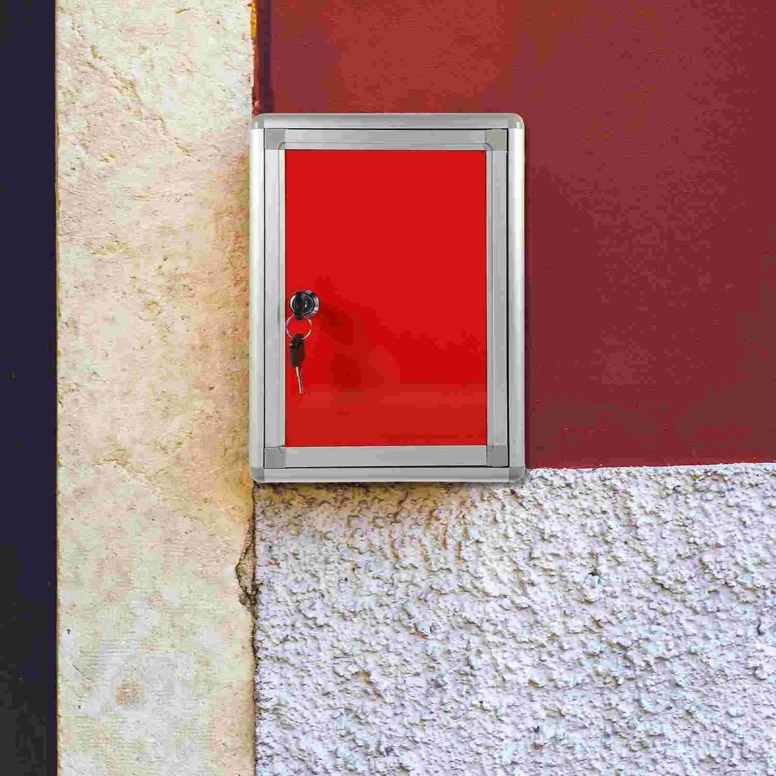 Employee Suggestion Box Mail Case Wall Mount Mailbox Letter Post Container Household Gate Lock