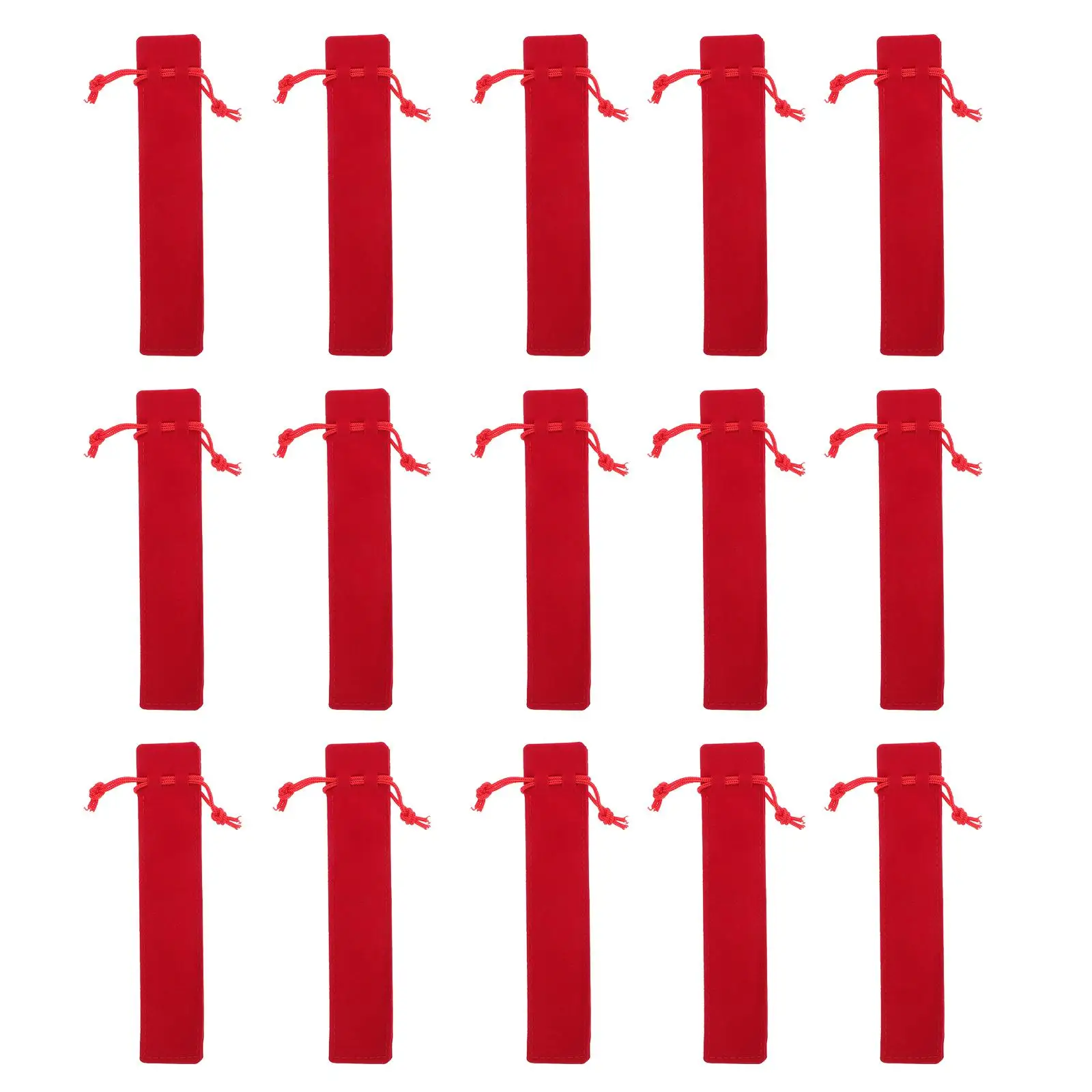 

20 Pcs Boxes Fountain Ink Pen Pencil Pouch Case Empty Bulk Red Travel Clear Gift Bags