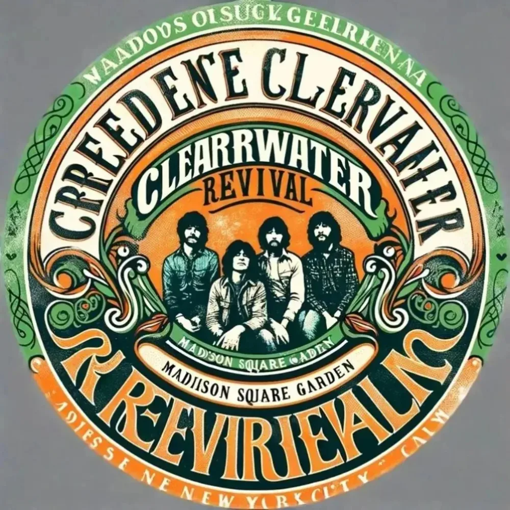 ديكور ساحر للمنازل/المكاتب والمساحات الموسيقية - لافتة فنية جدارية كلاسيكية من الألومنيوم من MusicLegacy Creedence Clearwater Revival #5