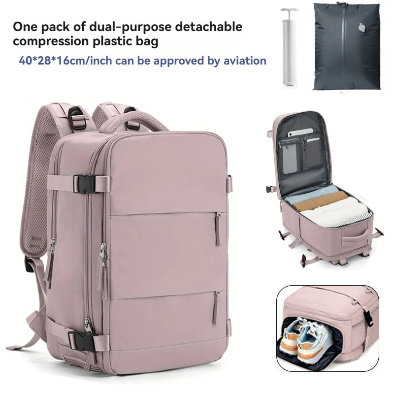 

Travel backpack, multifunctional luggage bag, short distance travel bag, with shoe compartment, can hold 13 or 14 inch laptops