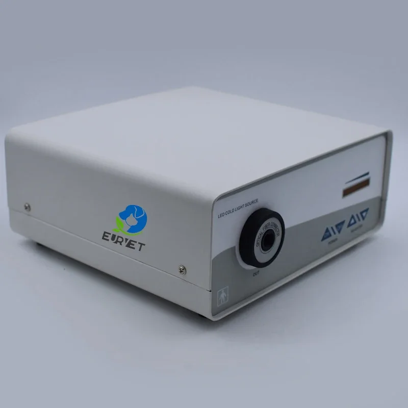 EUR VET 2025 High Quality 80W LED Fiber Optic Endoscope High Brightness Xenon Lamp Cold Light Source Microscope for VeterinaryFa