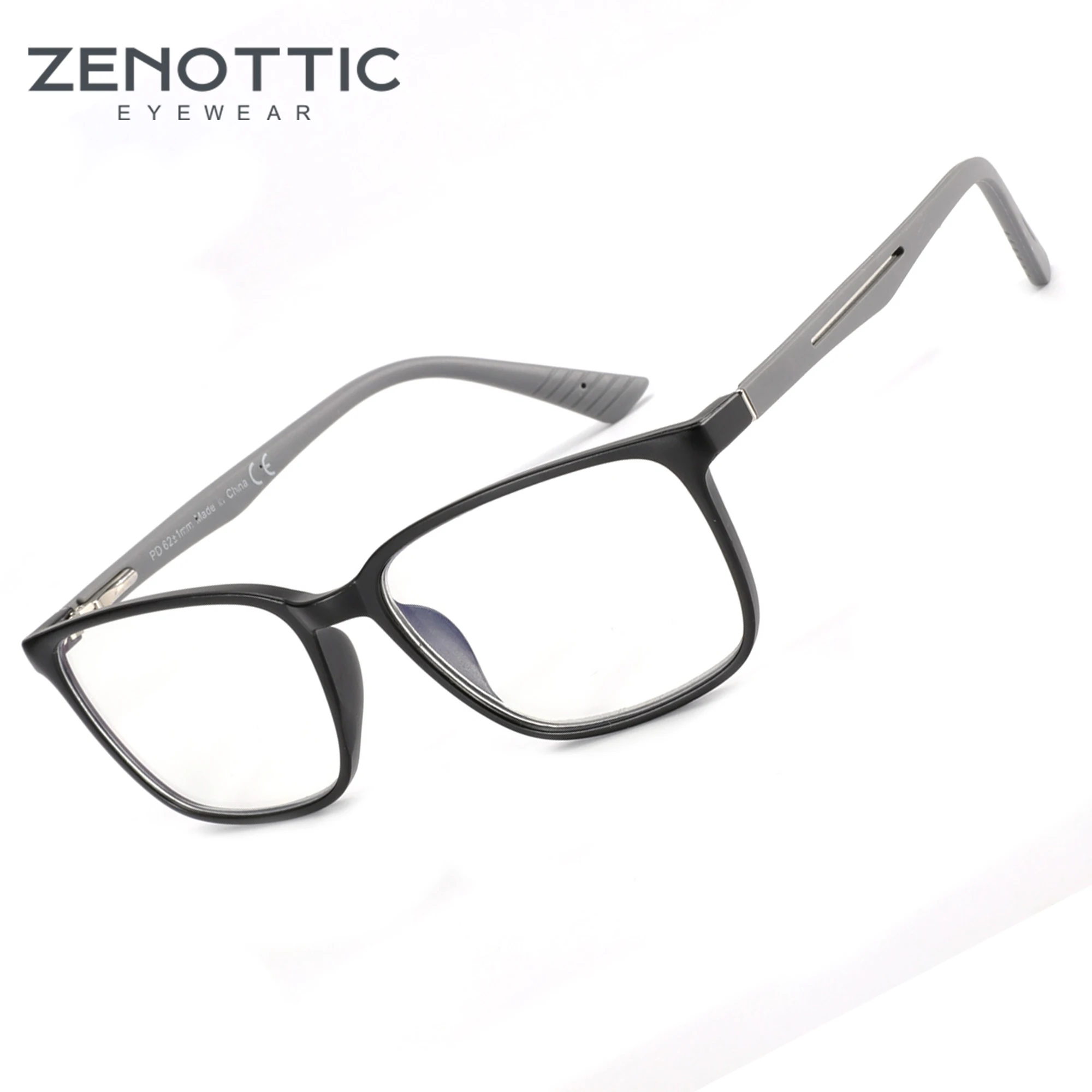 מסגרת משקפיים לקריאה ZENOTTIC Anti Blue Light לגברים, ריבועית רטרו, מחשב משקפיים למשחקים, קורא משקפיים פרסביופיים, משקפיים דיופטרים