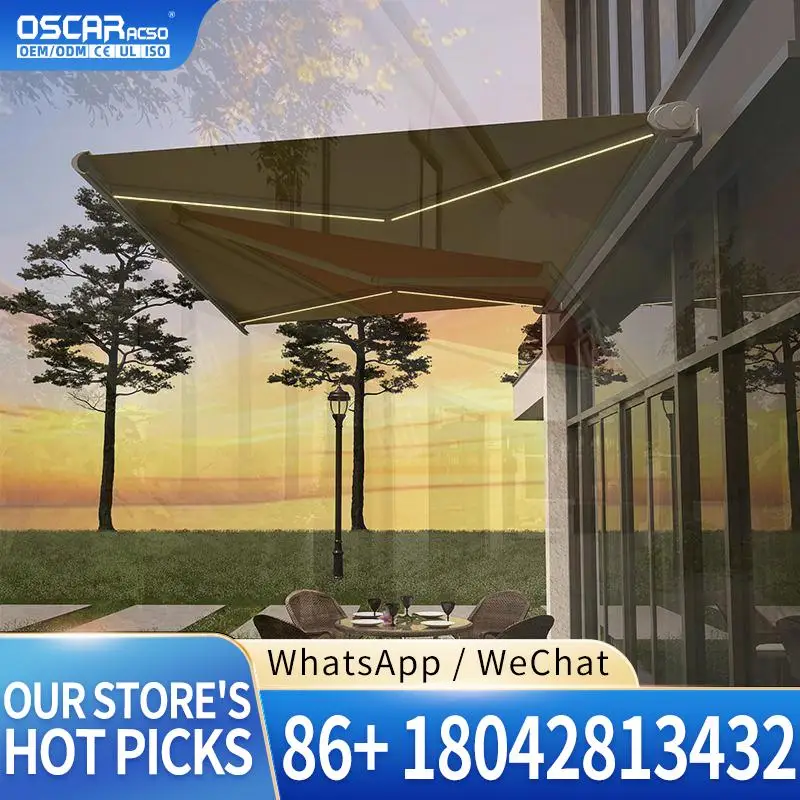 

Customizable Size Swing Arms Window Awning Folding Drop Arm Shade for Residential Commercial Use with Acrylic Fabric Retractable