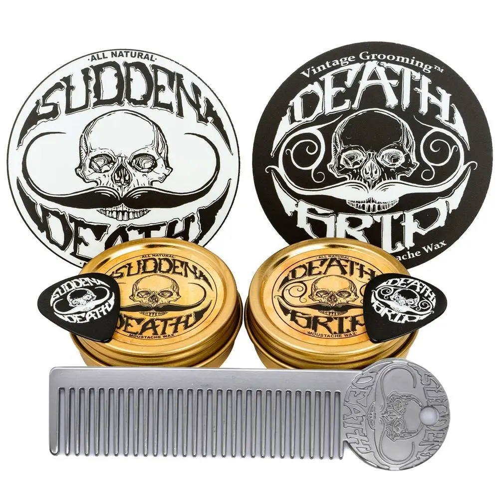 Mustache Care Kit: Strong Hold Wax & Comb for Sturdy Styles