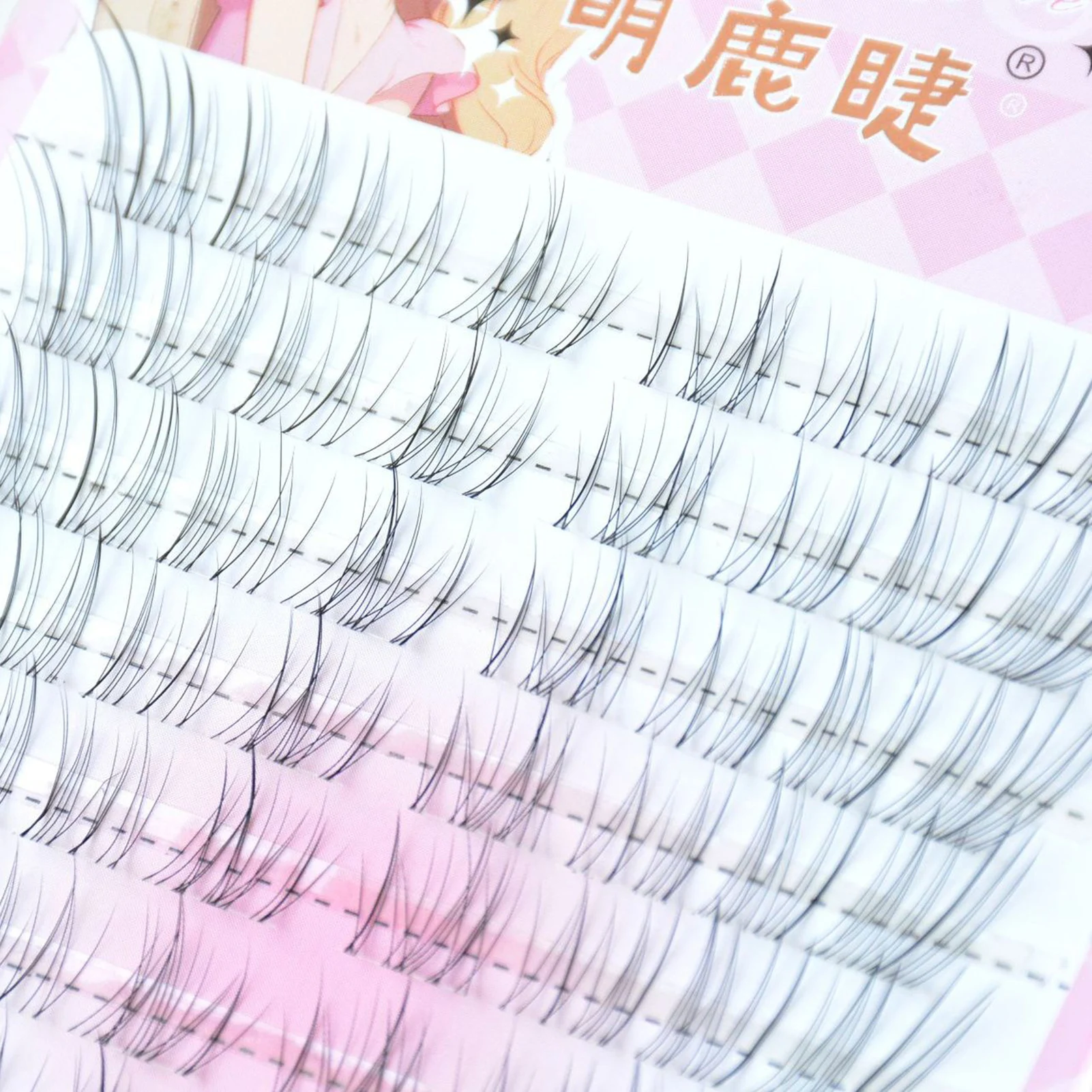 C حليقة 8-12 مللي متر مجموعات رمش الطبيعية Wispy لينة شفافة الجذعية الجنية الهزلية الرموش وهمية مجزأة لاش تمديد #5