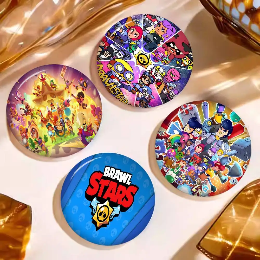 Strategy game B-BRAWL STARS Photo Brooches Creative Round Badge Gifts Pins 32/44/58mm