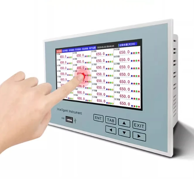 Recorder Paperless 7 Inch 1-32-Channel Digital Pressure  Temperature Data Logger and Chart Recorder for Test Instruments