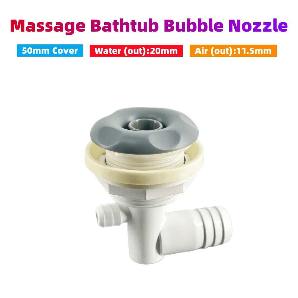 Φ50mm Cover Single Hole Adjustable Bathtub Spa Nozzle ABS Cover PVC Body Massage Bathtub Bubble Nozzle Hot Tub Water Jet Nozzle