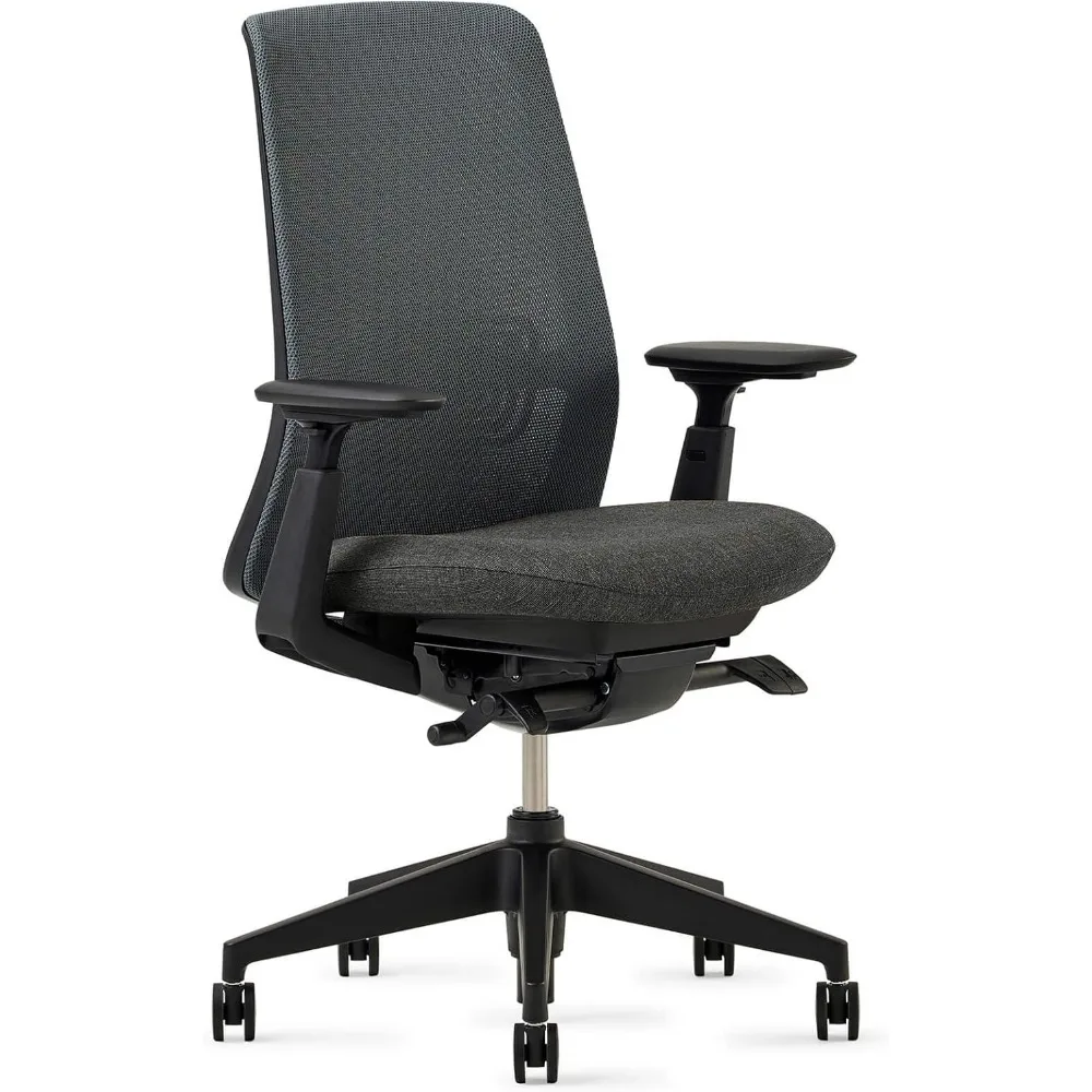 Office Chair with Ergonomic Adjustments and Lumbar Support, Flexible Mesh Back