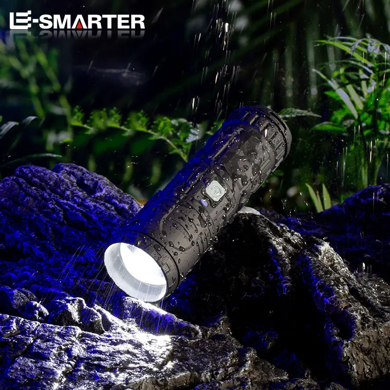 Ultra Bright Flashlight ABS Strong Light Focusing Led Flash Light Rechargeable Zoom Outdoor Multi-function Torch