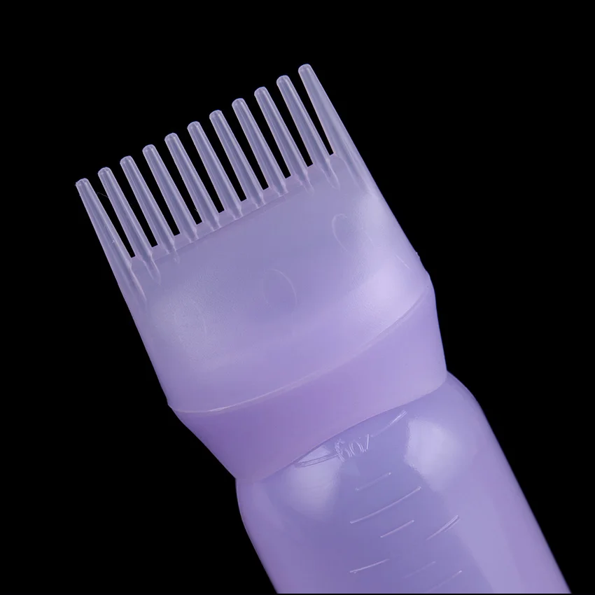 1PC Multicolor Plastic Hair Dye Refillable Bottle Applicator Comb Dispensing Salon Hair Coloring Hairdressing Styling Tool