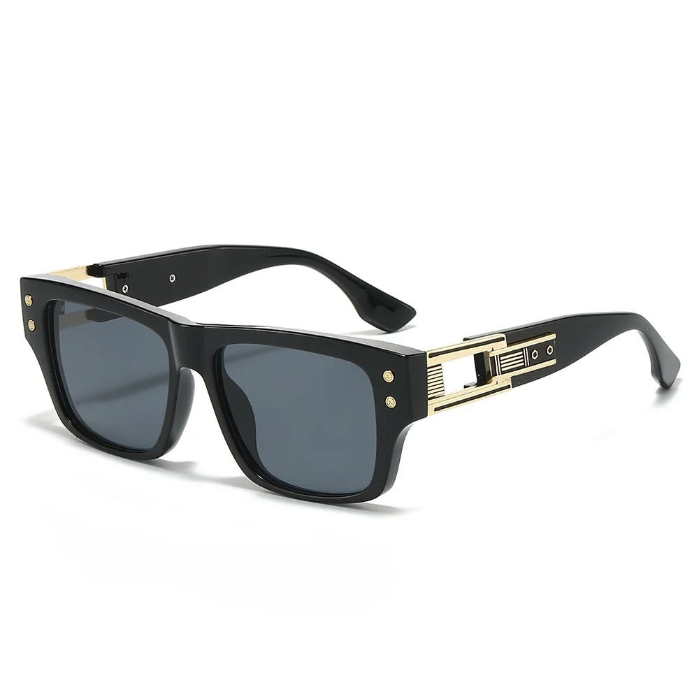 

New Luxury Leopard Gradient Square Women Sunglasses 2025 Retro Brand Hollow Frame Design Trendy Men Leisure Sun Glasses UV400