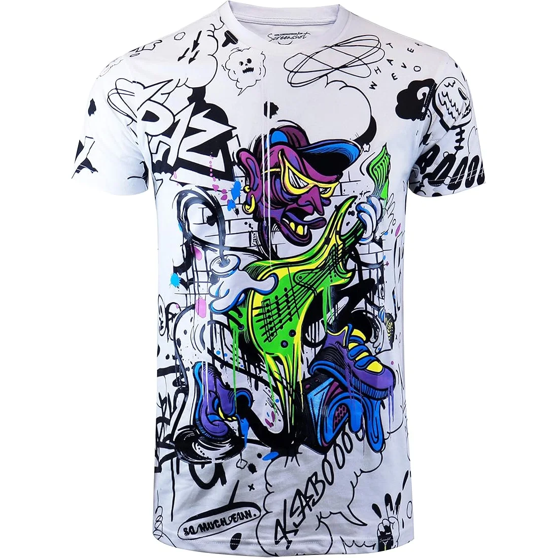 

2025 New 3D Printing T-blood Men's Popular Round Neck Personality Screenshot Printing Men's Short Sleeves in Europe and America