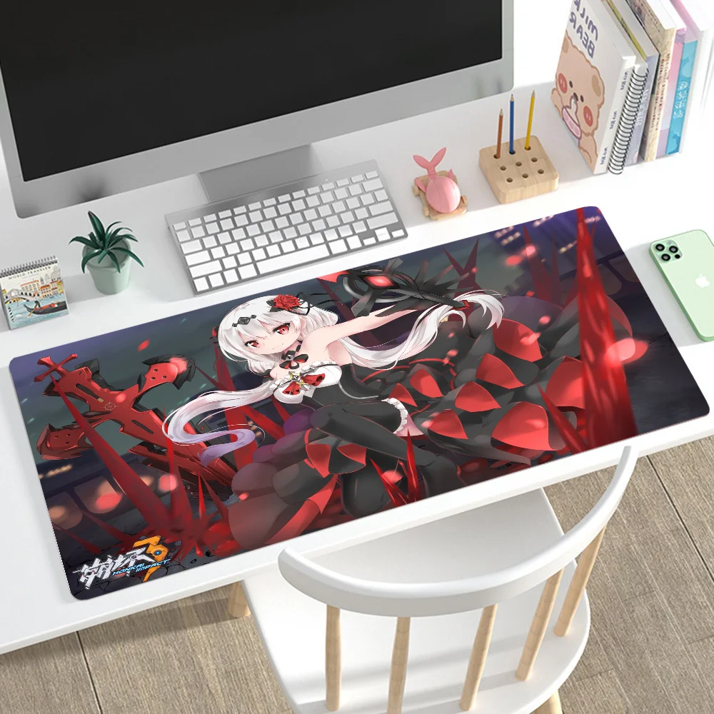 

Honkai Impact Mousepad Mouse Mat Desk Mat With Pad Gaming Accessories Prime Gaming XXL Keyboard Pad Padding Mat