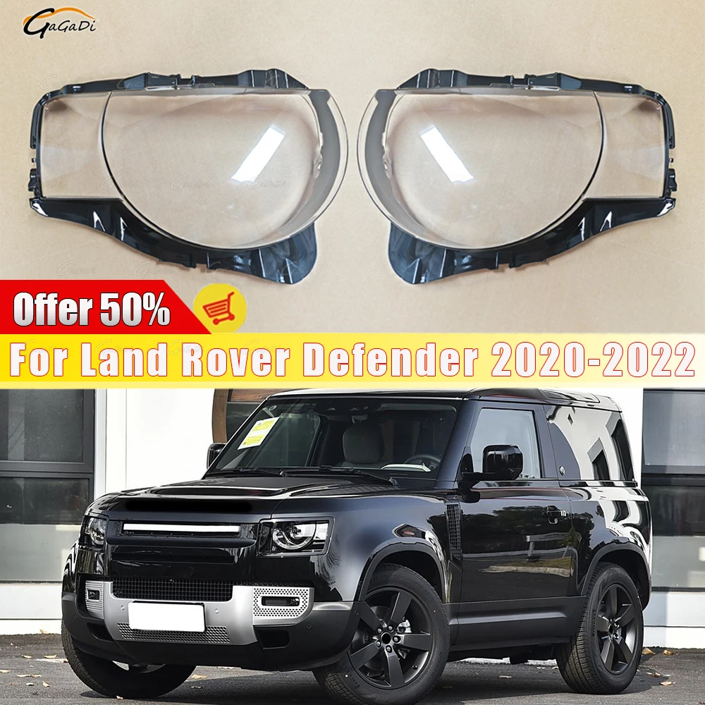 

Для Land Rover Defender 2020 2021 2022, аксессуары Para El Coche, замена прозрачных автомобильных фар из ПК, крышка объектива фар