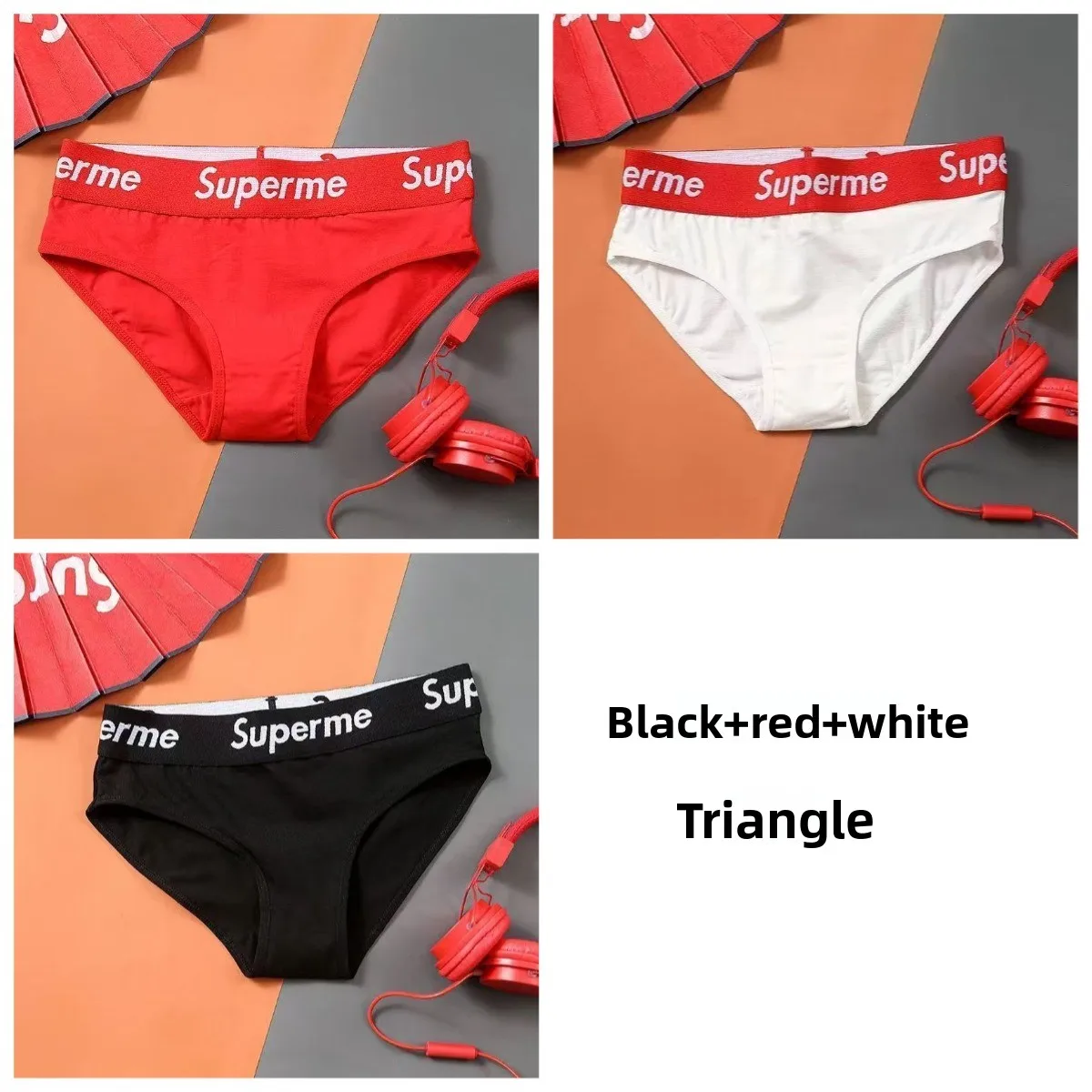 ملابس داخلية نسائية كلاسيكية على الموضة الأوروبية والأمريكية ملابس داخلية نسائية من القطن الخالص مثيرة تسمح بمرور الهواء #3