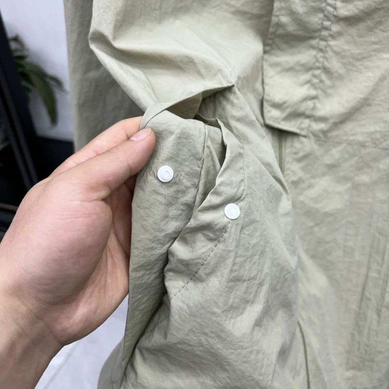 UPF50+ เสื้อกันหนาวหมวกป้องกันแสงแดดสําหรับบุรุษและสตรีผ้าน้ําหนักเบาเหมือนผิว 100% โพลีอะไมด์ UV Blocking ระบายอากาศได้และแห้งเร็ว