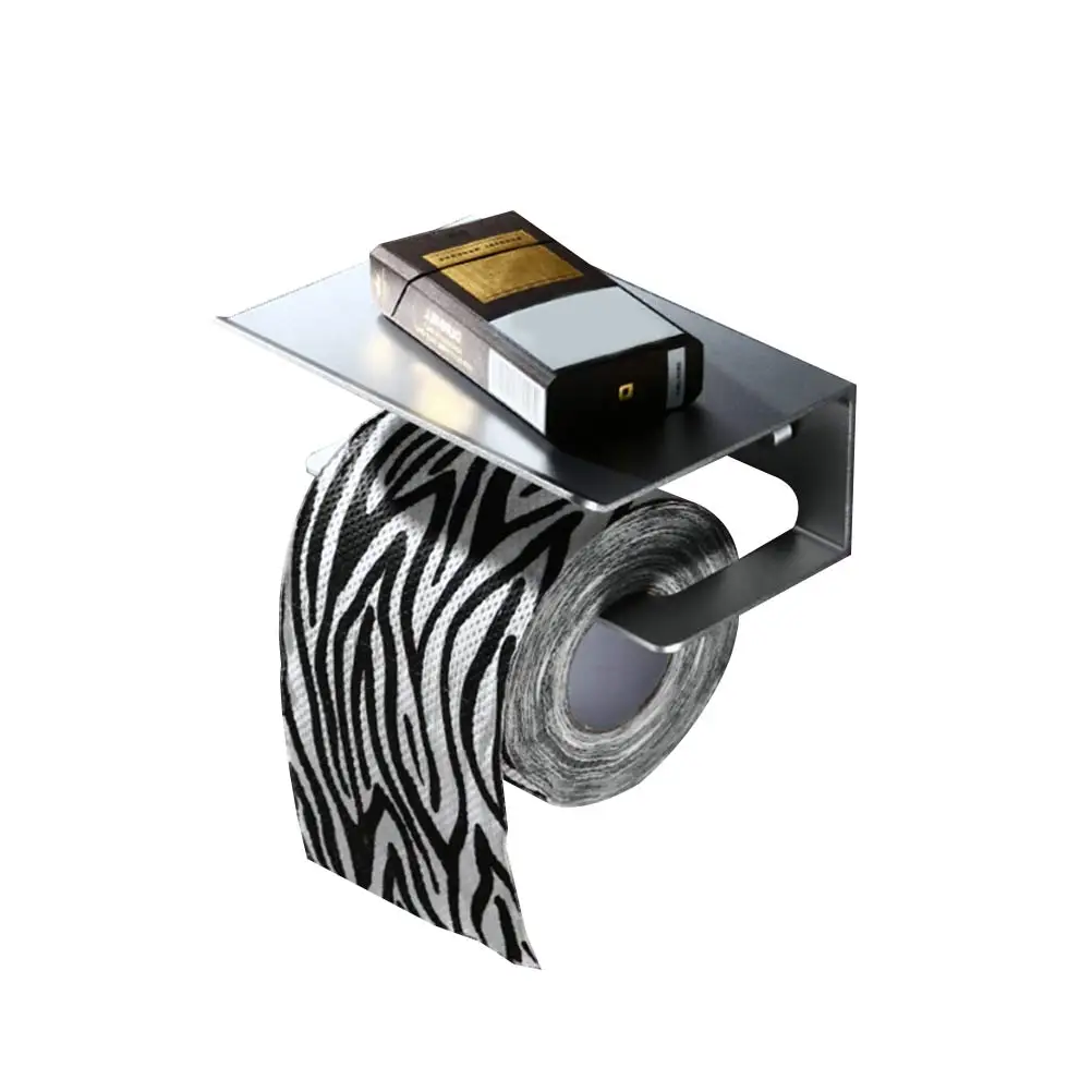 

2PCS Tissue Holder Phone Shelf Aluminum Alloy Paper Roll Storage Bathroom Accessories Smooth Edges Home Hotel Use