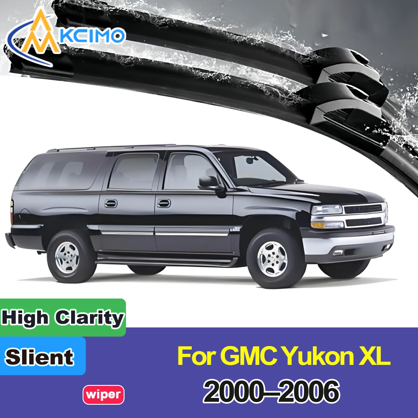 

2PCS New Wiper Blades for GMC Yukon XL 2000-2006 Chevrolet Suburban GMC Suburban Cadillac Escalade ESV Front Windshield Brush