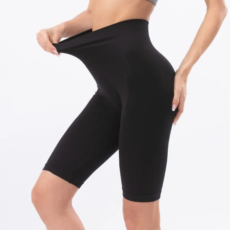 Running Yoga Capri Pants for Women High-waisted Elastic Hip-lifting Fitness Breathable Quick-drying and Belt-tightening Pants