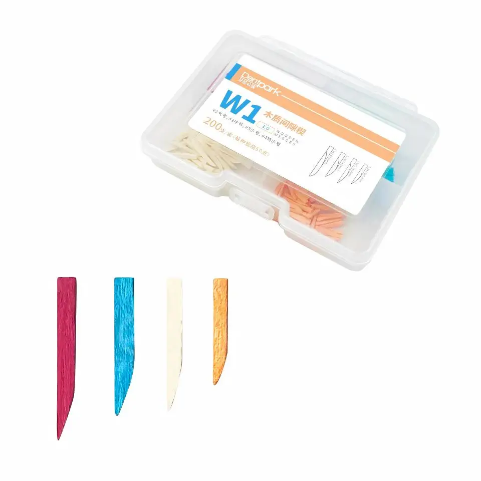 

Dental Interdental Wooden Wedges Maple Wood Matrix System Autoclavable Teeth Gap Wedge Tool 4 Sizes Assorted 200Pcs Dental Lab