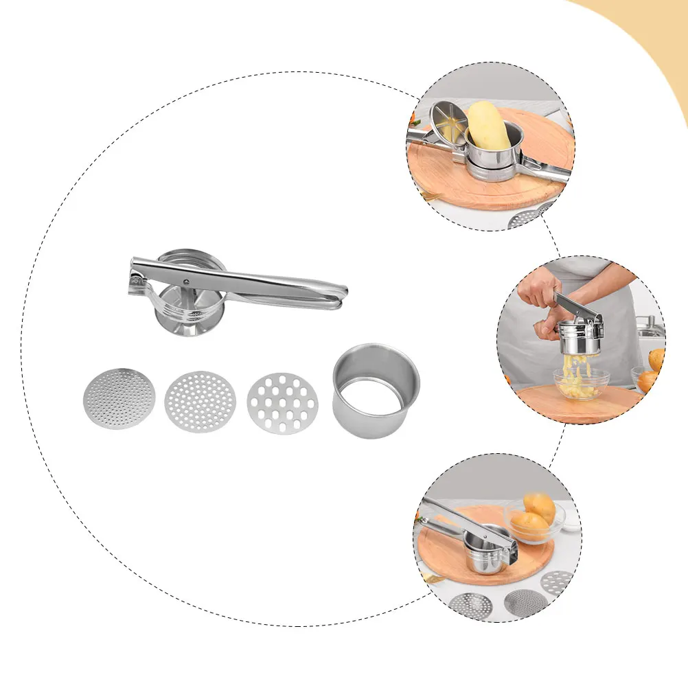 

Stainless Steel Potato Ricer Masher Presser Thickened Pressure Plate Creamy Mud Maker Kitchen Tool For Vegetables Fruits Carrots