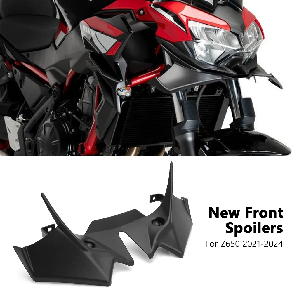 

Motorcycle Sport Downforce Naked Front Spoilers Aerodynamic Wing Deflector Kit For KAWASAKI Z650 z650 Z 650 2021 2022 2023 2024