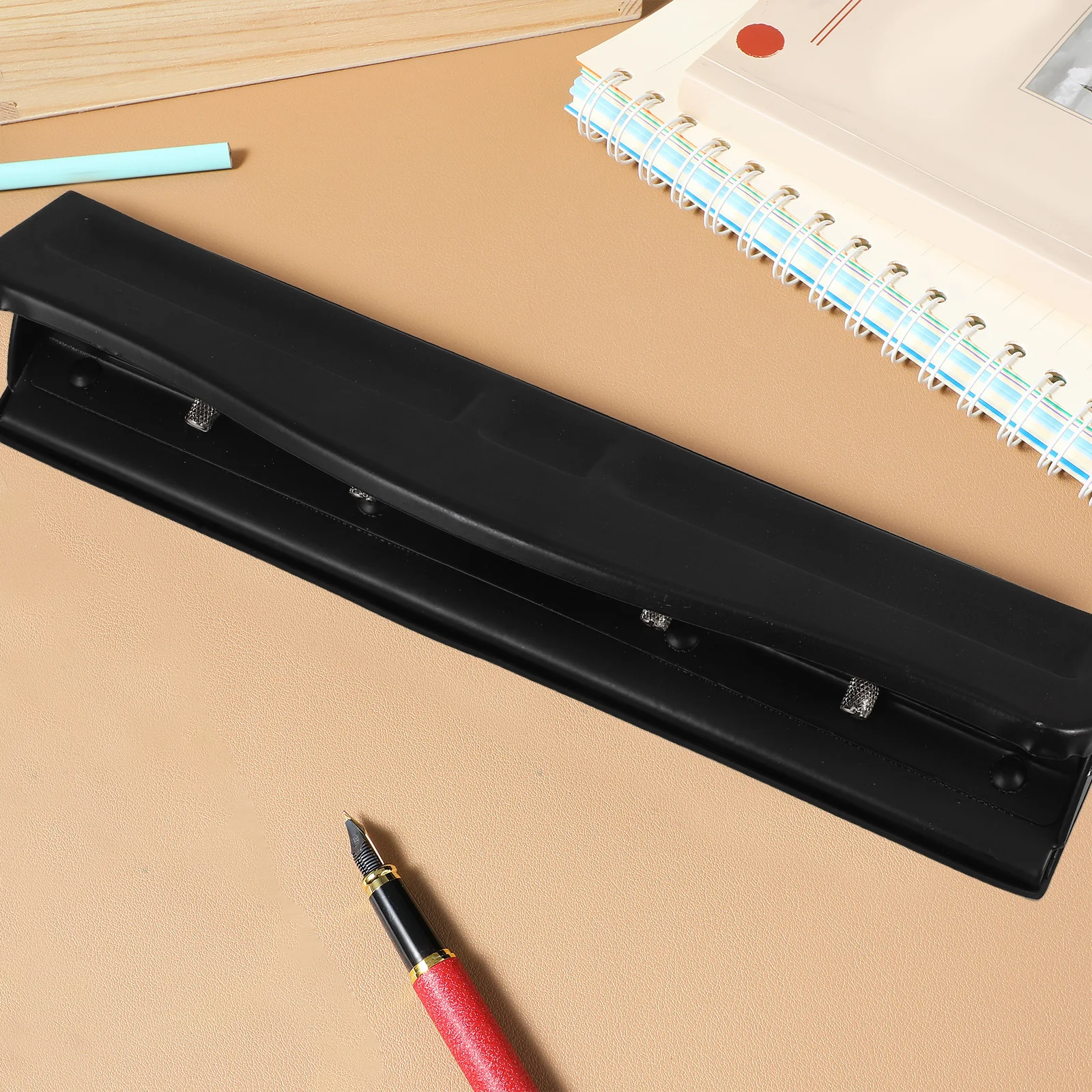 

Black 4-Hole Paper Puncher Scrapbooking Tools Office Binding A4 Us Letter Hole Punch Paper Puncher Office Binding Supplies