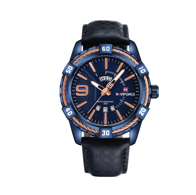 Waterproof Date Week Men's Quartz Watch for Business