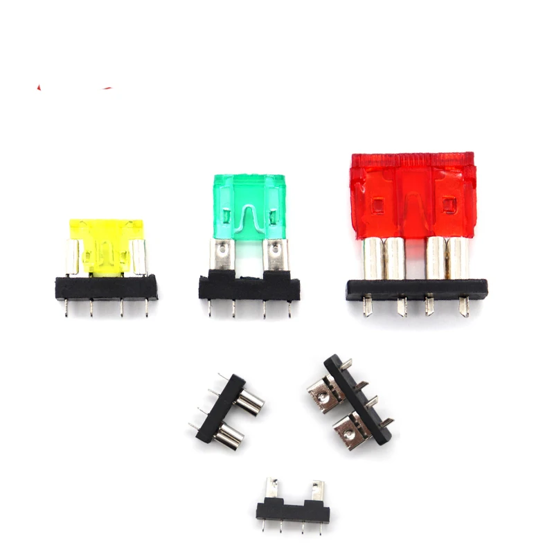 【5Set】 Car Fuse Holder PCB Board Medium Mini Micro Small Blade Auto Automotive Boat 32V For PCB Board Safety Clip 1A-50A