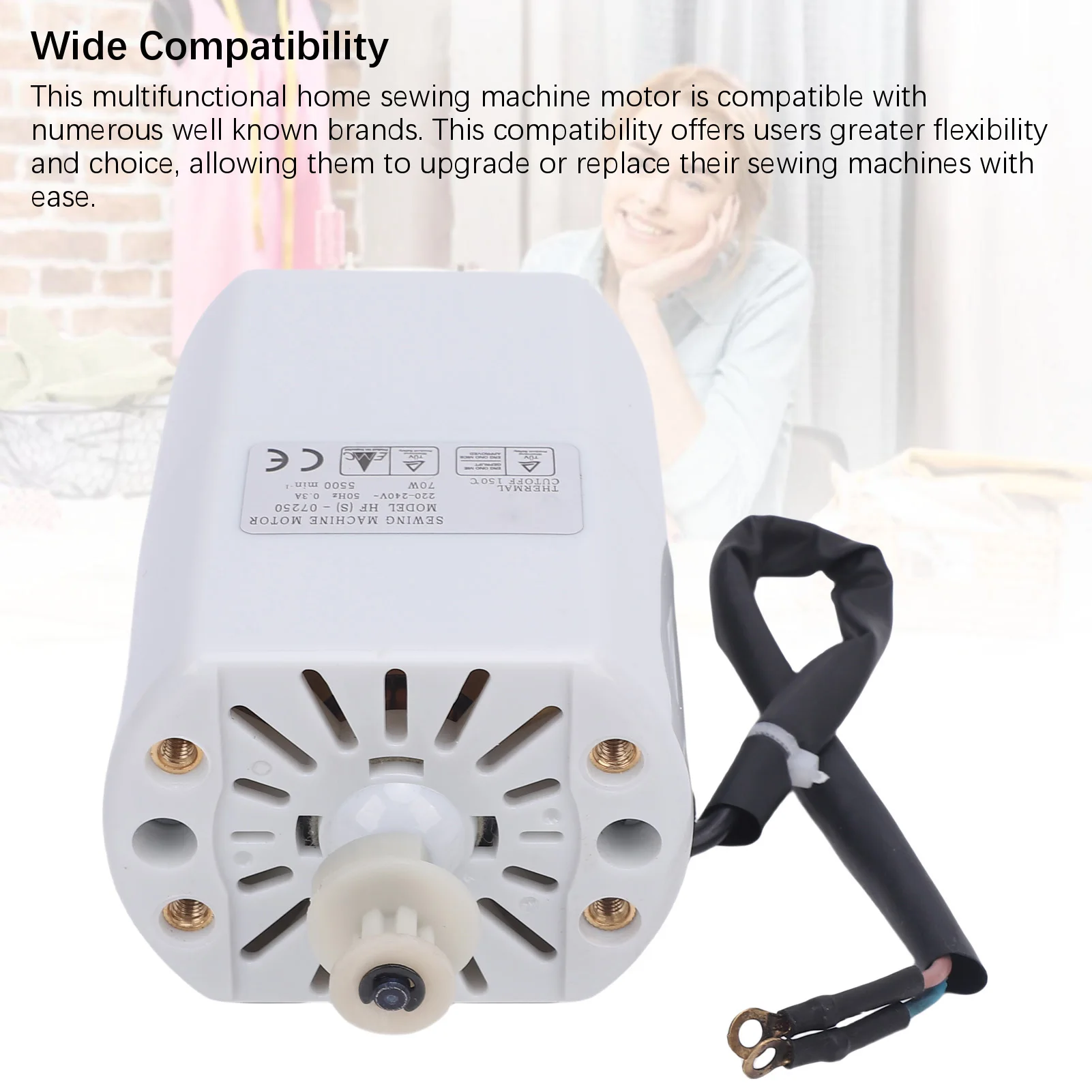 Electric Sewing Machine Motor Sewing Machine Motor 70W Multifunctional 5500RPM Powerful Electric Sewing Machine Motor for Home view 4