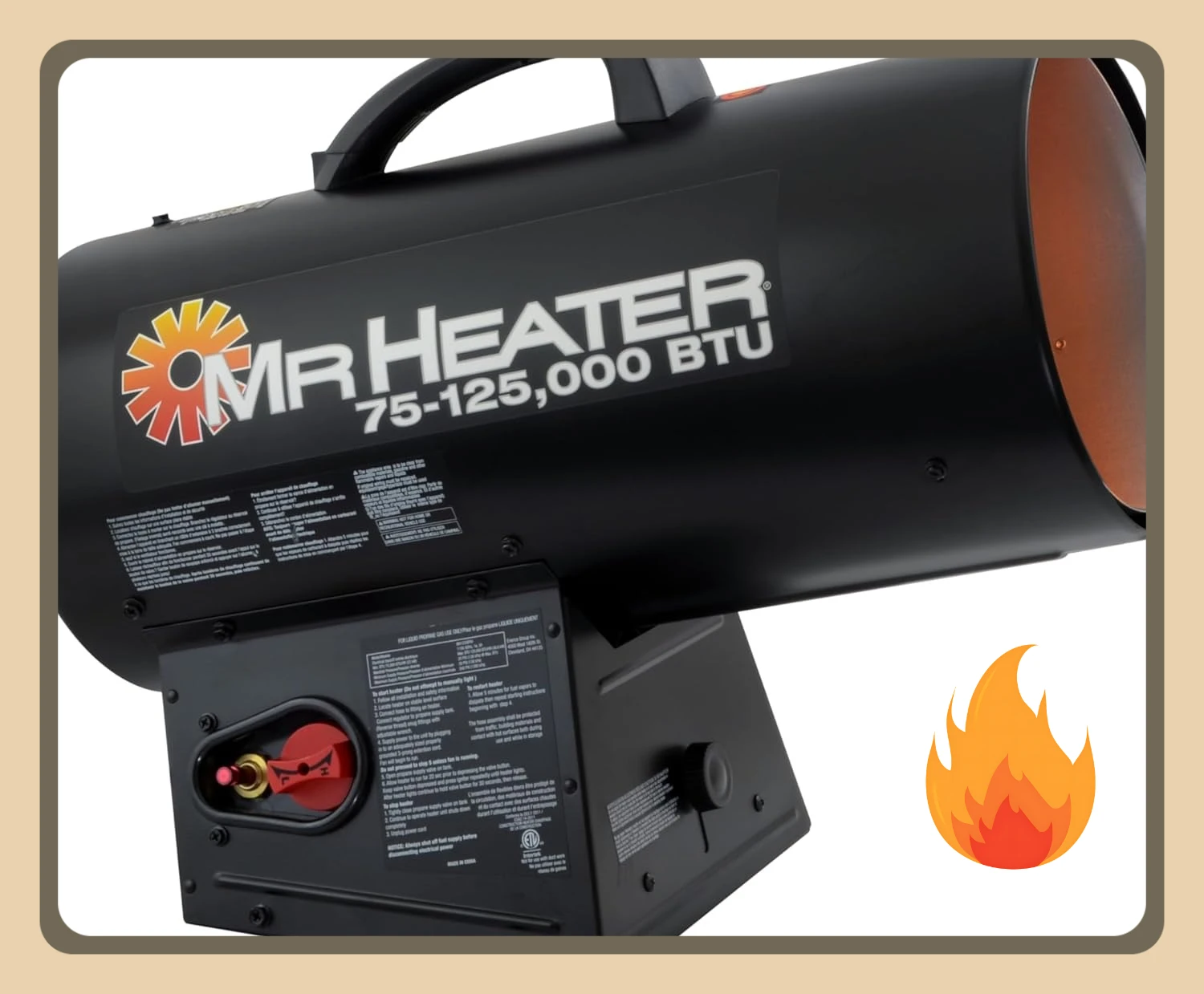125,000 BTU Forced Air Propane Heater F271390