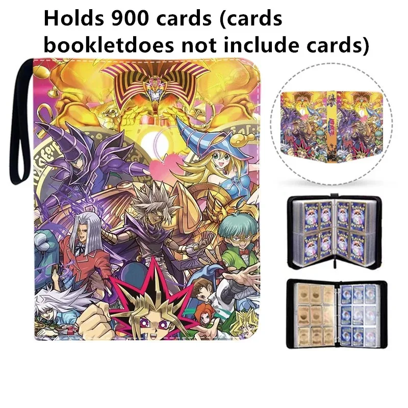 Yu Gi Oh Anime Card Album Book, Zipper Game Cards, Binder Holder, presente para crianças, livro de coleção, 400pcs, 900pcs