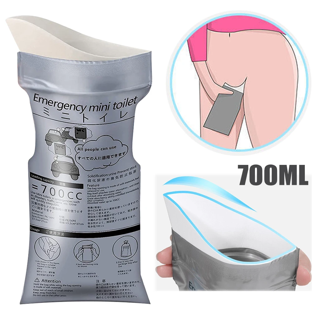 Outdoor Emergency Urinate Bags 700ml Easy Take Piss Bags Travel Mini Mobile Toilet Bag for Baby Women Men Male Female Vomit Bag