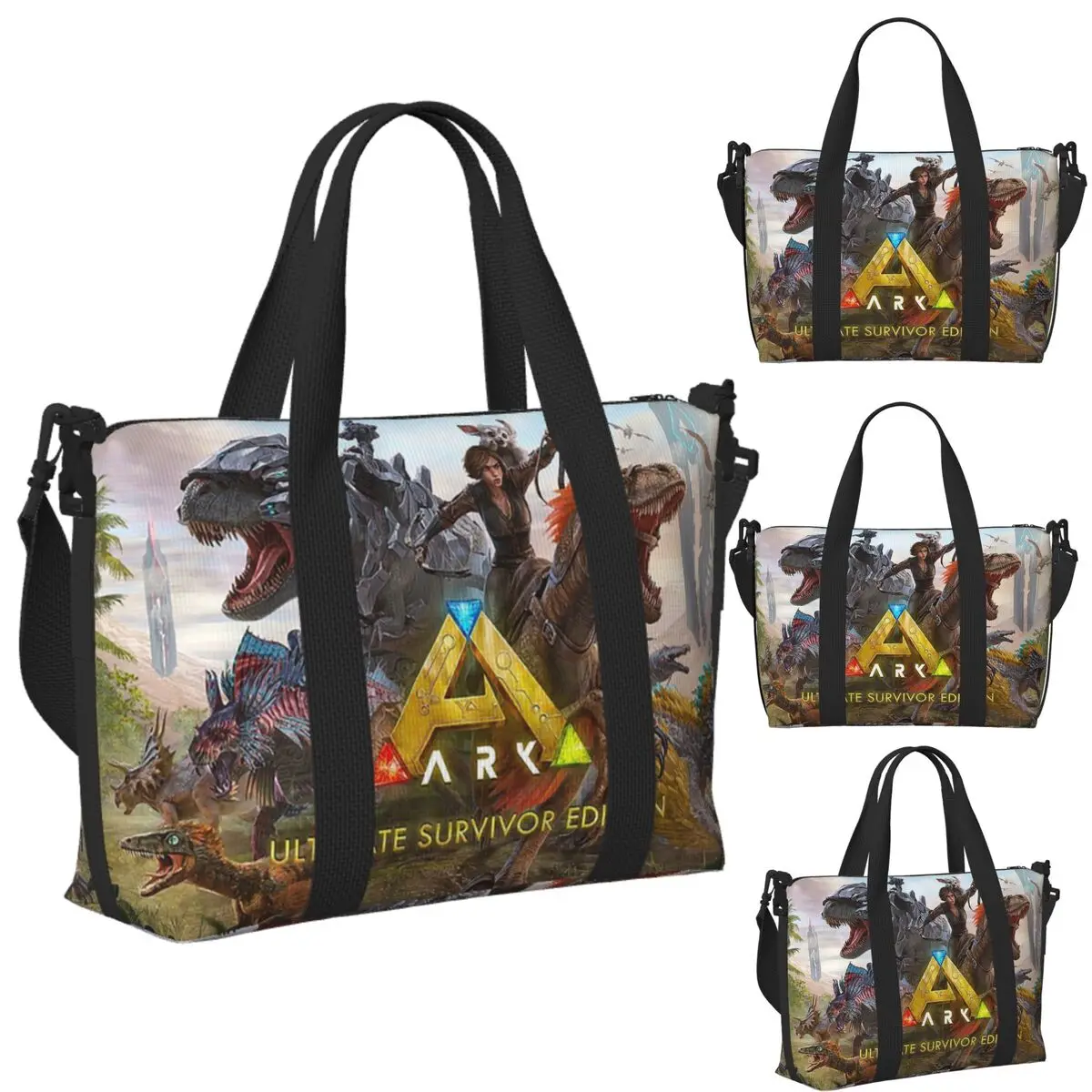 

Custom Ultiimate Survivor Ark Beach Travel Bag Large Capacity Tote Bags for Gym Sport Women Shopping Duffle Shoulder Bag