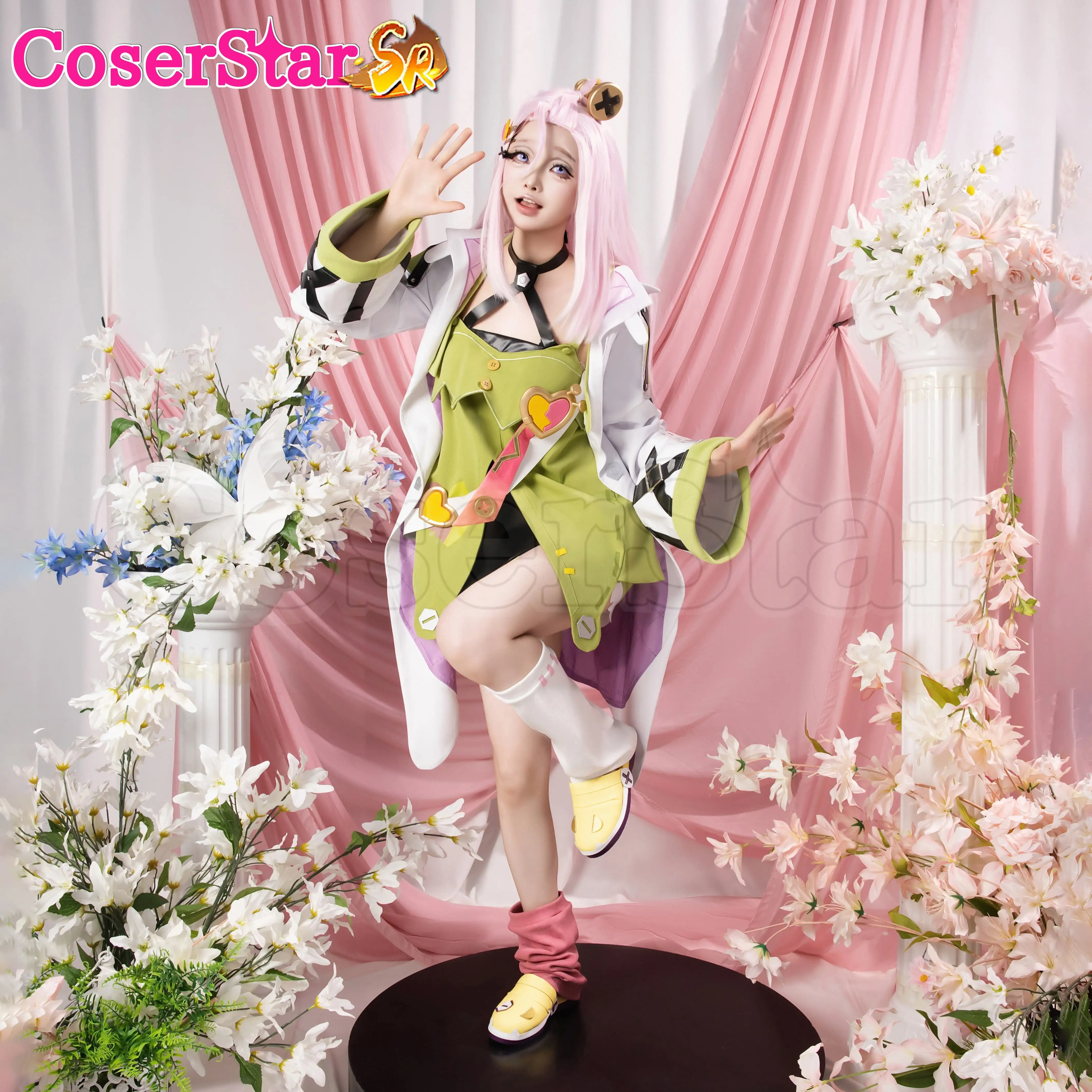 

CoserStar-SR Aino Косплей Игра GenshinImpact Aino Косплей Костюм Платье Женщины Хэллоуин Анимация Парик Парик Обувь Опора