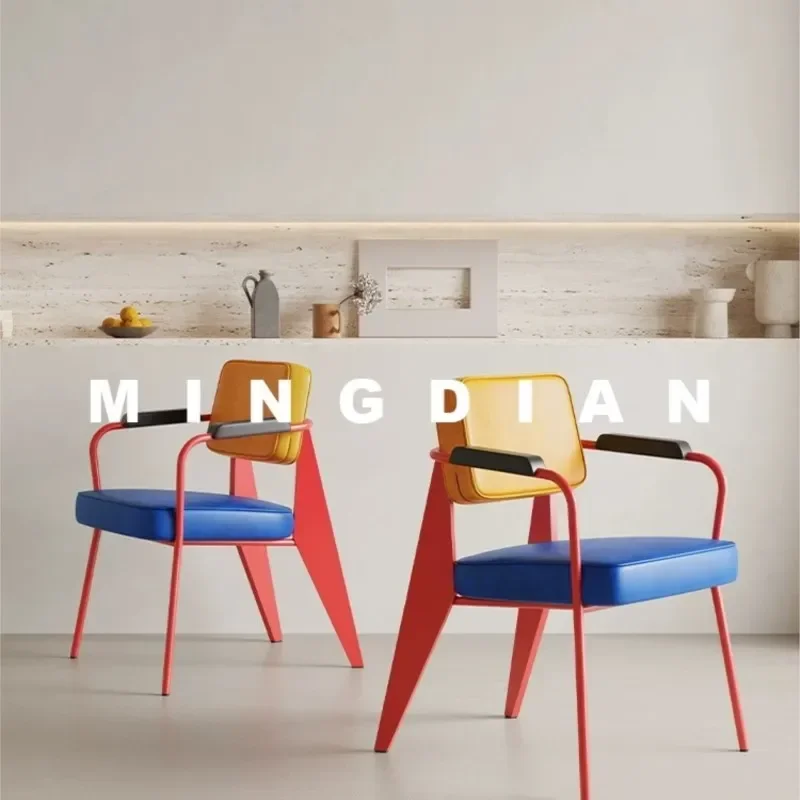 Dining Chairs Memphis Colour Matching Stools Artist Reclining Chairs Handmade Netsuke Iron Designs Living Room Chair