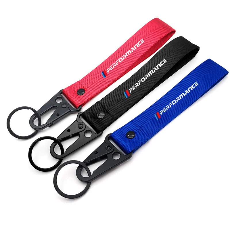 النايلون سيارة المفاتيح الرقبة حزام اسهم كيرينغ اكسسوارات لسيارات BMW M الأداء M3 M5 M6 الطاقة E70 F11 G20 F25 E30 F31 E83 F20