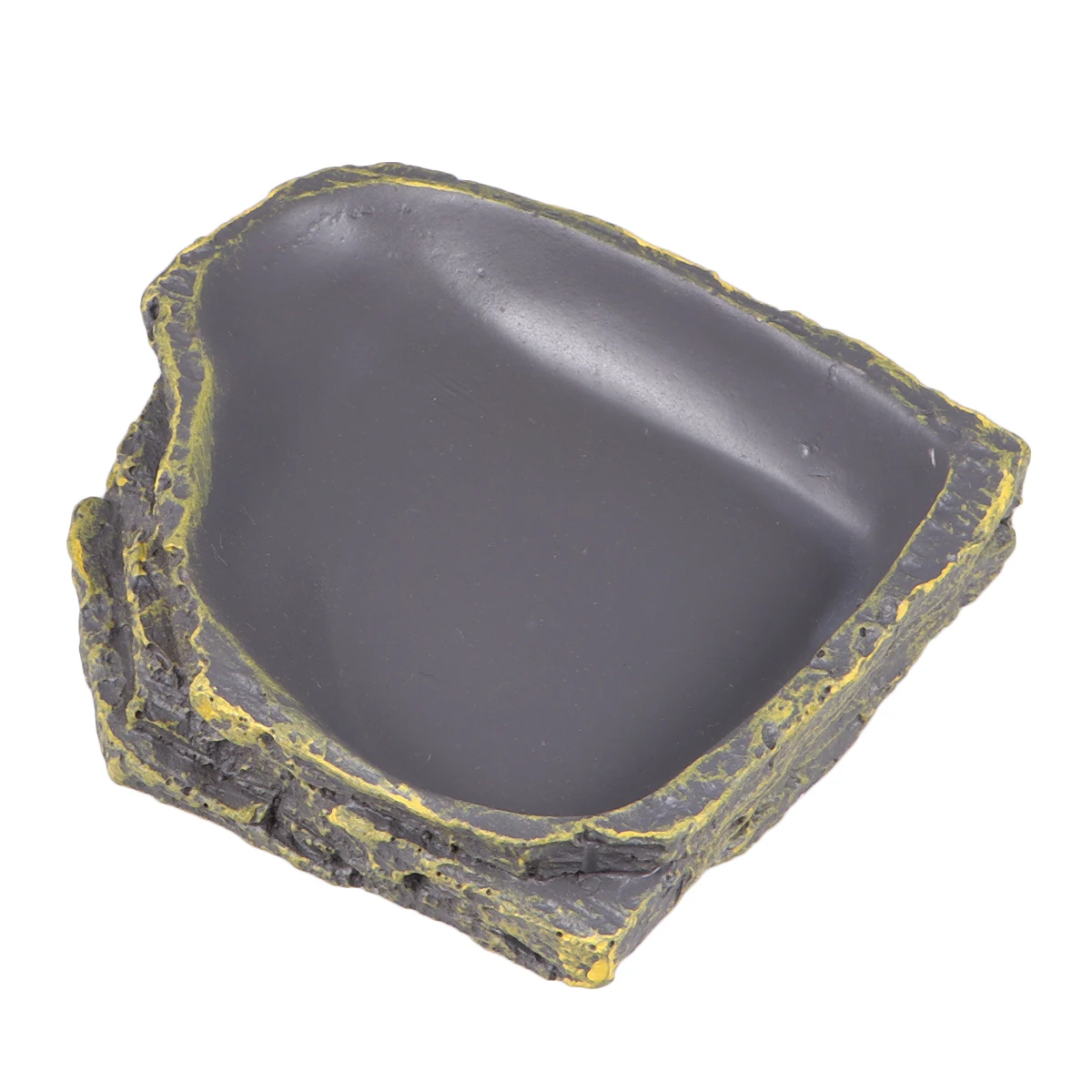 

Rock Food Pot Reptile Feeding Bowl Supplies Water Basin Thick Slope Design Safe Durable Easy Cleaning Lizard Turtle Scorpion Pet