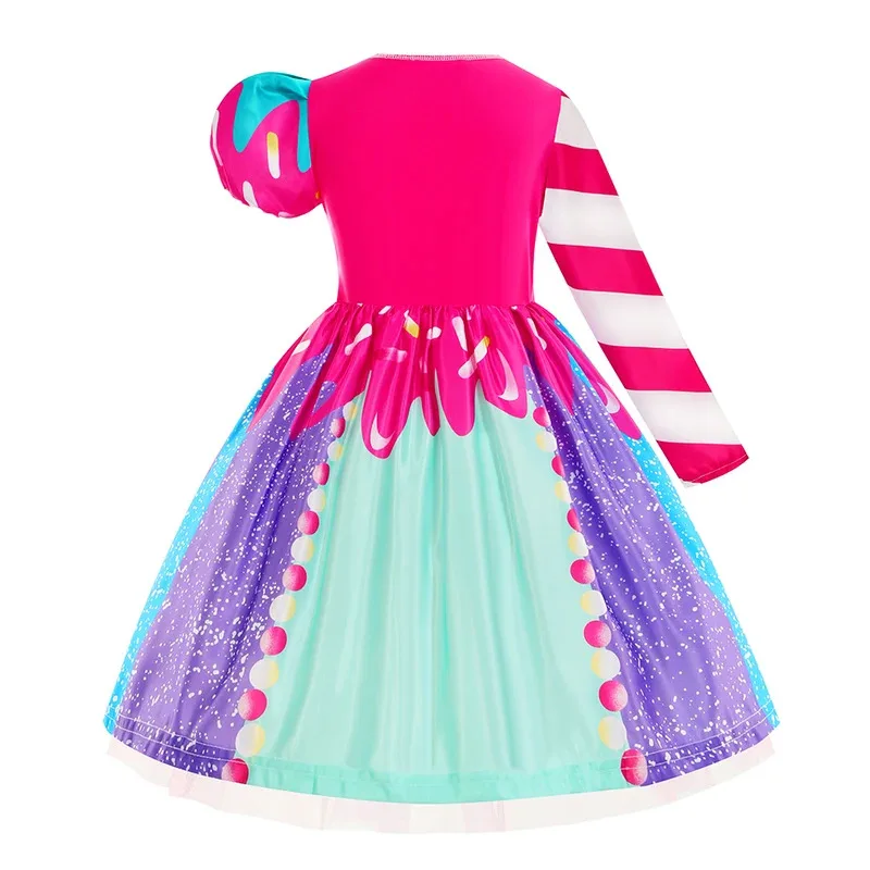 Lollipop Candy vestido para niños, fiesta de carnaval, disfraz de cumpleaños para niña pequeña, tutú de arcoíris elegante, vestido de Purim para niñas