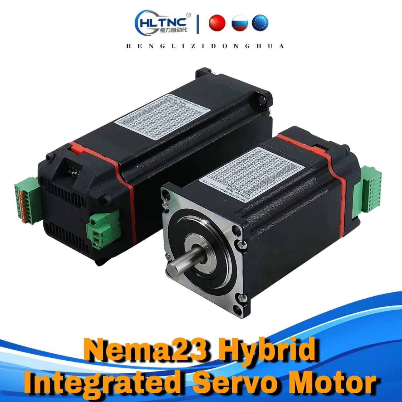

HLTNC Nema23 Closed Loop Integrated Motor 1.2Nm 2Nm 2.5Nm 3Nm Diameter 8mm Hybrid Integrated Servo Motor with Drive For CNC