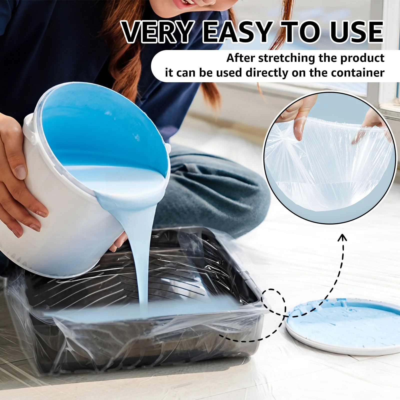 40Pcs Disposable PVC Paint Tray Liner Large Capacity Textured Surface For Painting Tool Supply Holder Plastic Coating Pan Paint